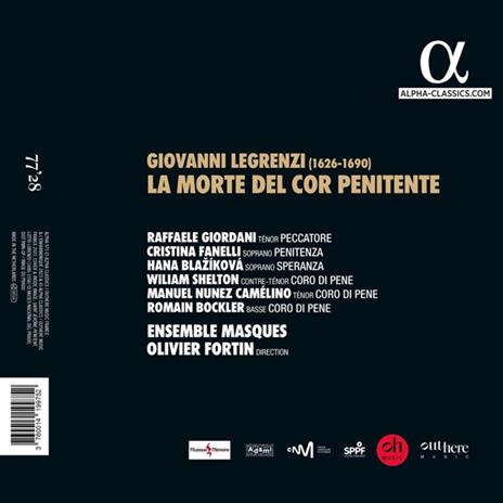 La Morte del Cor Penitente - CD Audio di Giovanni Legrenzi,Ensemble Masques - 2