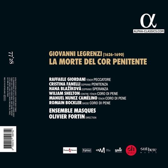 La Morte del Cor Penitente - CD Audio di Giovanni Legrenzi,Ensemble Masques - 2