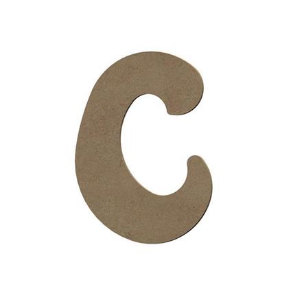 Lettera maiuscola C in legno MDF per la decorazione - 15 cm