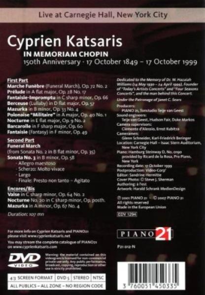 In Memoriam Chopin - CD Audio di Frederic Chopin,Cyprien Katsaris
