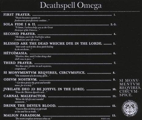 Si Momumentum Requires - CD Audio di Deathspell Omega - 2