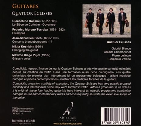 Guitares - CD Audio di Quatuor Eclisses - 2