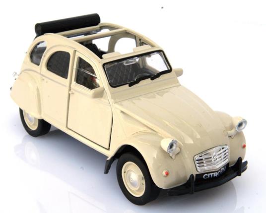 Citroen 2Cv Beige Aperta Modellino Metallo C Molla Richiamo. Cm 11 5X4 5X6 1. 32 Per Bambini - 2