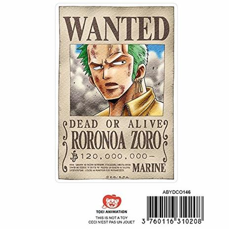 Adesivi One Piece. 2 Fogli. Wanted Luffy e Zoro X5 - 2