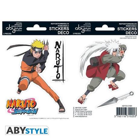 Adesivi Naruto Shippuden. 2 Fogli. Naruto e Jiraiya - 2