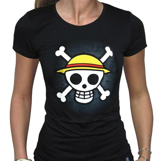 T-Shirt Basic One Piece. Skull with Map