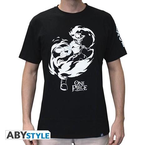 One Piece. T-shirt Ace Man Ss Black. Basic Extra Large