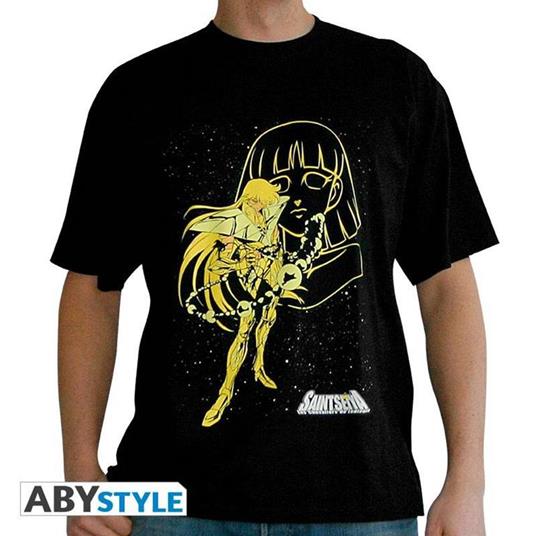 Saint Seiya. T-shirt Virgo Shaka Man Ss Black. Basic Small