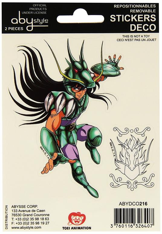 Adesivi Saint Seiya. 2 Fogli. Pegasus e Shiryu X5 - 3