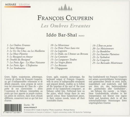 Les Ombres Errantes - CD Audio di François Couperin - 2