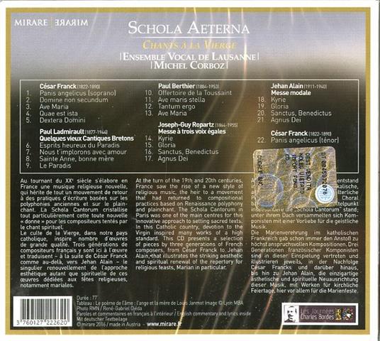 Schola Aeterna. Canti alla Vergine - CD Audio - 2