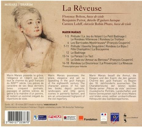 Musica per viola - CD Audio di Marin Marais,La Rêveuse,Benjamin Perrot,Florence Bolton - 2