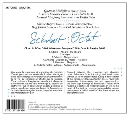 Schubert Octet - CD Audio di Franz Schubert,Quatuor Modigliani - 2