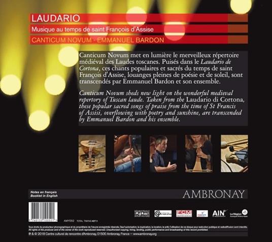Laudario. Musica al tempo di San Francesco d'Assisi - CD Audio di Canticum Novum - 2