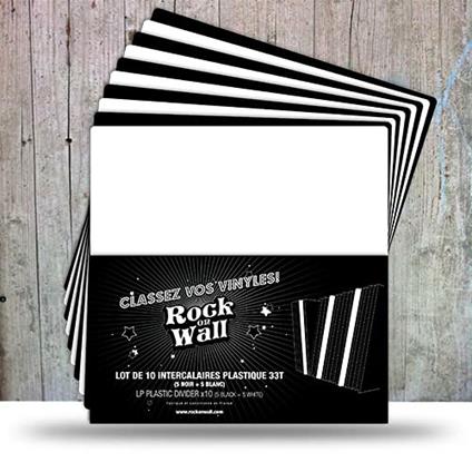 Music Protection - 10 X Plastic Vinyl Divider Includes 5 X Black 5 X White - Rock On Wall