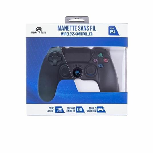 Controller wireless nero con jack per cuffie e pulsanti illuminati per PS4 - 4