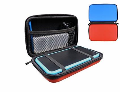 Subsonic Custodia per Nintendo New 2ds Xl e New 3ds Xl Custodia Rigida e Resistente Agli Urti per Nintendo New 3ds Xl e New 2ds Xl Console e Accessori Borsa Blu e Rossa