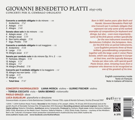 Concerti per Cembalo Obligato - CD Audio di Giovanni Benedetto Platti - 2