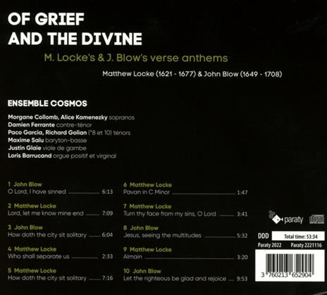 Of Grief and the Divine - CD Audio di Ensemble Cosmos - 2