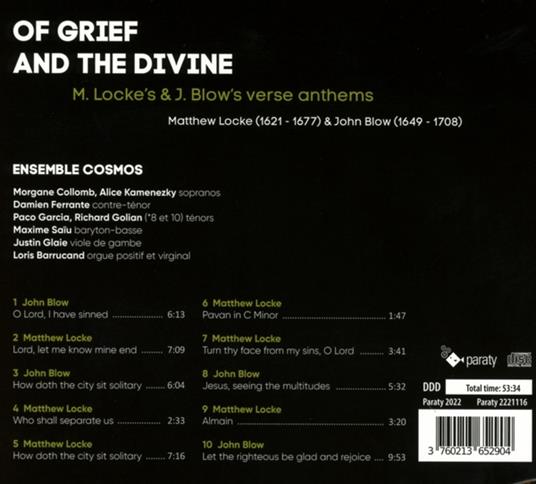 Of Grief and the Divine - CD Audio di Ensemble Cosmos - 2