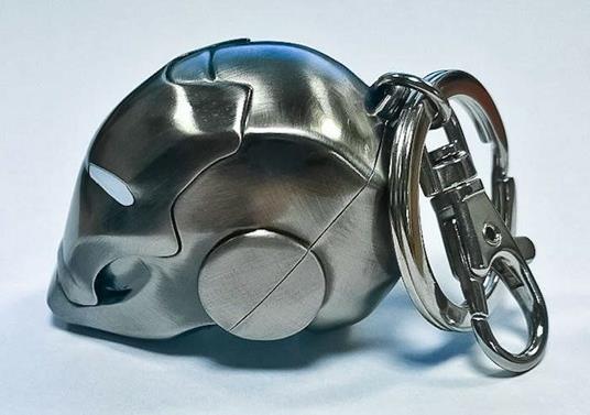 Semic Porte-Cles Iron Man Casque Chrome - 3