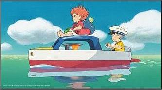 Quadro Legno Studio Ghibli. Ponyo E Sosuke