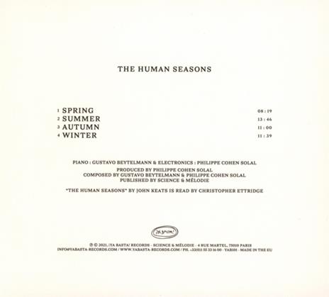 Humans Seasons - CD Audio di Gustavo Beytelmann - 2