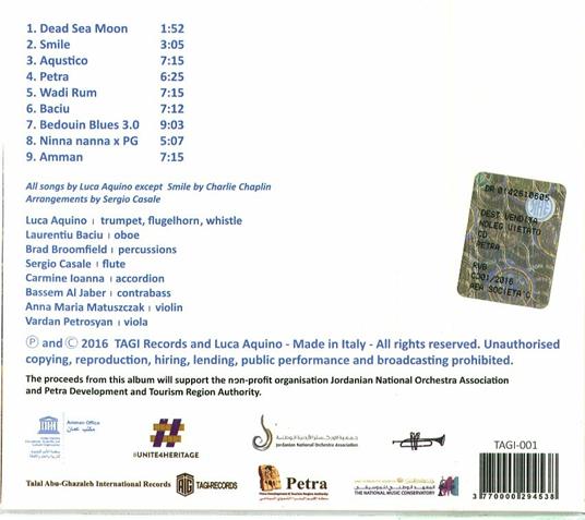 Petra (Digipack) - CD Audio di Luca Aquino,Jordanian National Orchestra - 2