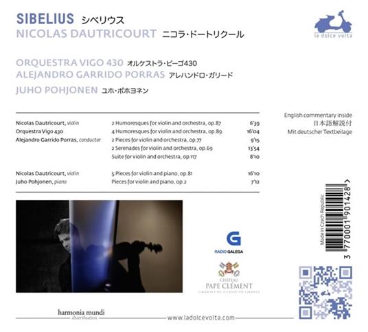 Humoresques - CD Audio di Jean Sibelius,Nicolas Dautricourt - 2