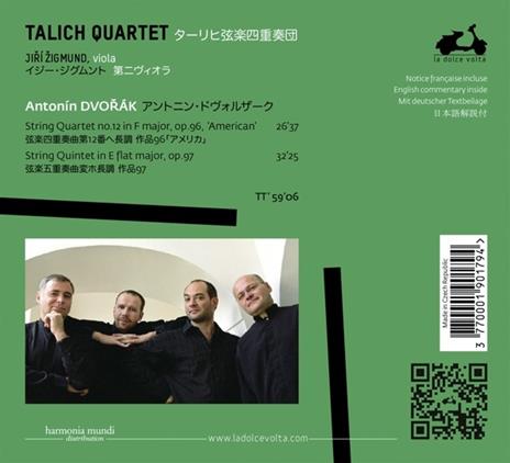 Quartetto n.12 op.96 Americano, op.97 - CD Audio di Antonin Dvorak,Talich Quartet - 2