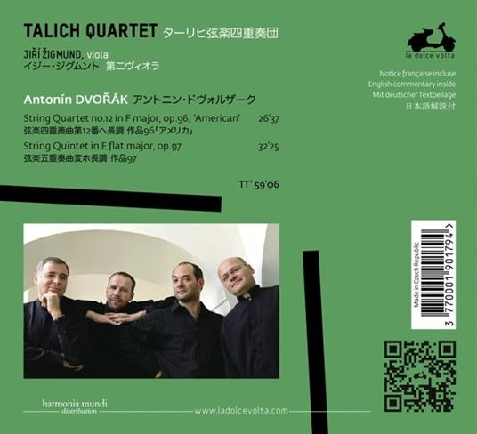 Quartetto n.12 op.96 Americano, op.97 - CD Audio di Antonin Dvorak,Talich Quartet - 2