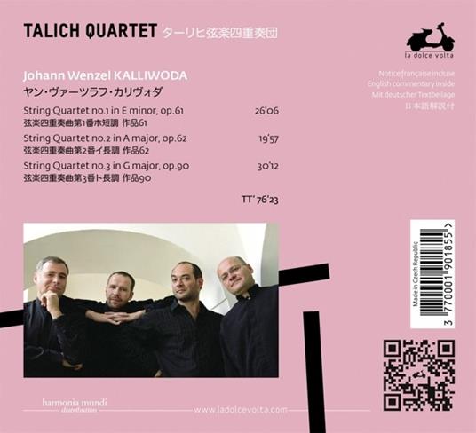 Quartetti per archi - CD Audio di Joan Wenzel Kalliwoda,Talich Quartet - 2