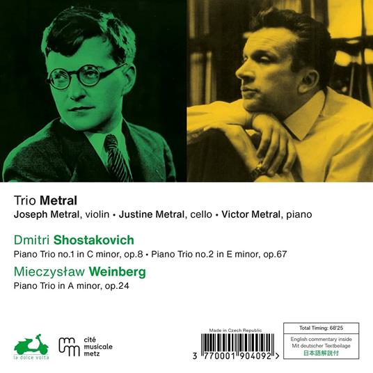 Trii con pianoforte - CD Audio di Dmitri Shostakovich,Mieczyslaw Weinberg,Trio Metral - 2
