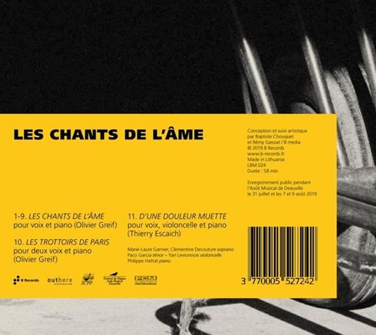 Les Chants De L'Ame - CD Audio di Olivier Greif - 2