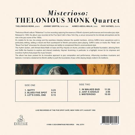 Misterioso (Yellow Vinyl) - Vinile LP di Thelonious Monk - 2