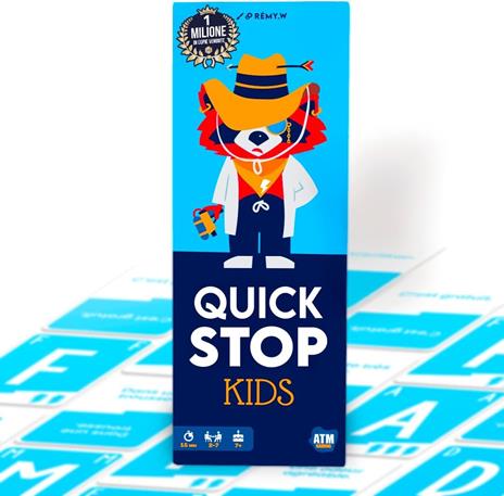 ATM Gaming QUICKSTOP Kids - Gioco di Carte - Età 7+ - Da 2 a 7 Giocatori Gioco da Tavolo - Italiano