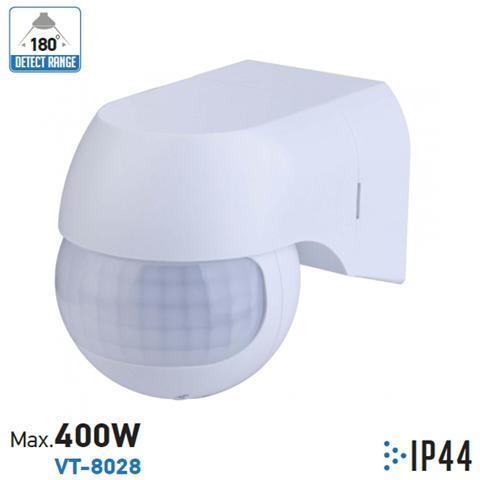 V-TAC Sensore Di Movimento Bianco Infrarossi Ip44 400w Esterno Vt-8028 5088