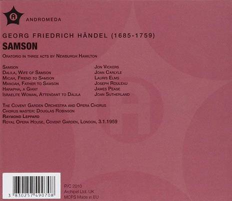 Samson - CD Audio di Georg Friedrich Händel - 2