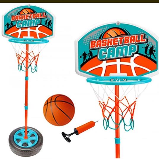 Canestro Basket a Piantana Giocattolo per Bambini con Altezza Regolabile 120 cm - 2