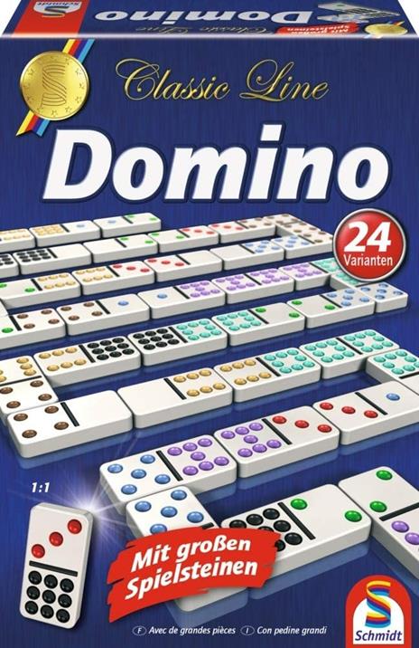LINEA CLASSICA, DOMINO, CON FIGURE DI GIOCO EXTRA GRANDI