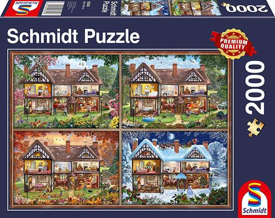 Schmidt Spiele Stagione di casa, Puzzle da 2000 Pezzi, Multicolore, 58345