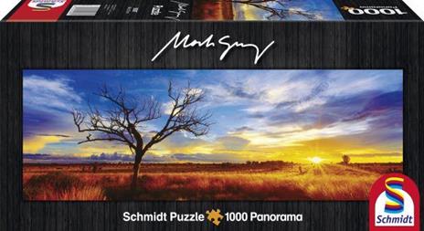 Puzzle Panorama da 1000 Pezzi. Mark Gray: Desert Oak al Tramonto, Australia