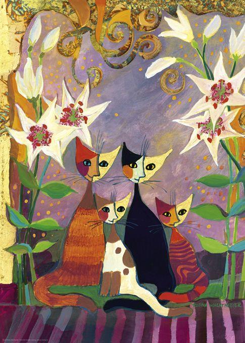 Puzzle 1000 pz - Lilies, Rosina Wachtmeister - 3