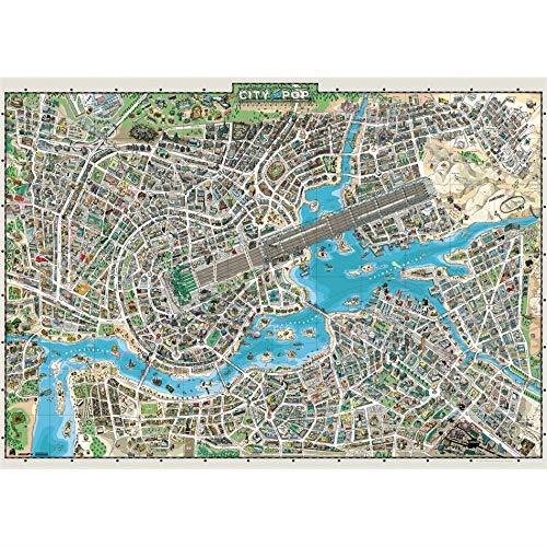 Puzzle 2000 pz - City of Pop, Map Art - 2