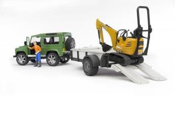 Jeep Defender con rimorchio ed escavatore - 3