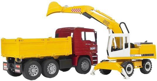 Camion Man con escavatore Liebherr Bruder (02751) - 2