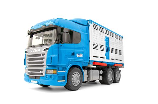 Bruder 03549 Scania R-Series Camion Trasporto Bestiame Con Un Bovino