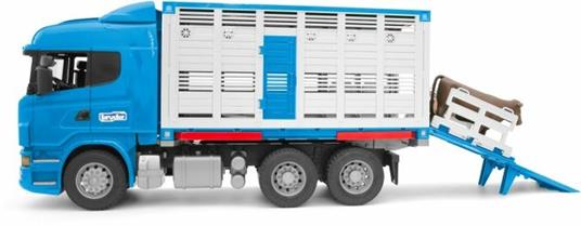 Bruder 03549 Scania R-Series Camion Trasporto Bestiame Con Un Bovino - 3