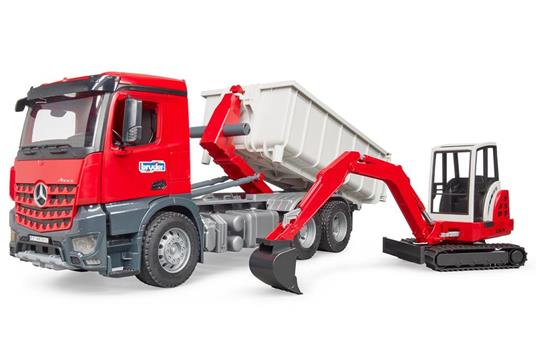 MB Arocs camion container ribaltabile con scavatore Schaeff - 2