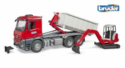 MB Arocs camion container ribaltabile con scavatore Schaeff - 3